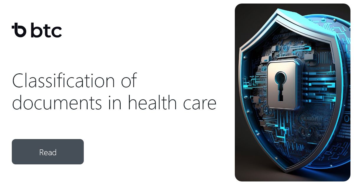 Classification of documents in health care