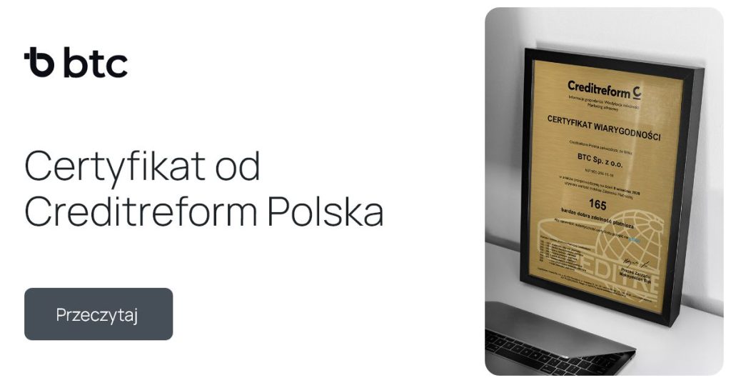 certyfikat od Creditreform Polska